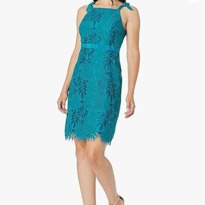 Lilly Pulitzer Kayleigh Shift Dress Tidal Wave Fern Gallery Size 2 Lace